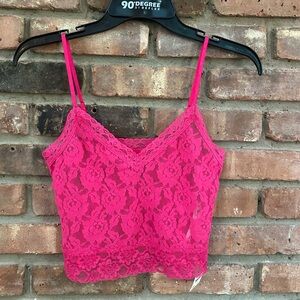 Anthropologie Fuchsia Lace Top - XS